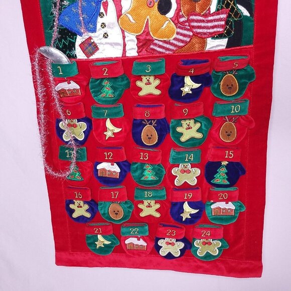 Hang Countdown Advent Calendar Santa Gingerbread Men Snowman Imperfect - Picture 4 of 6